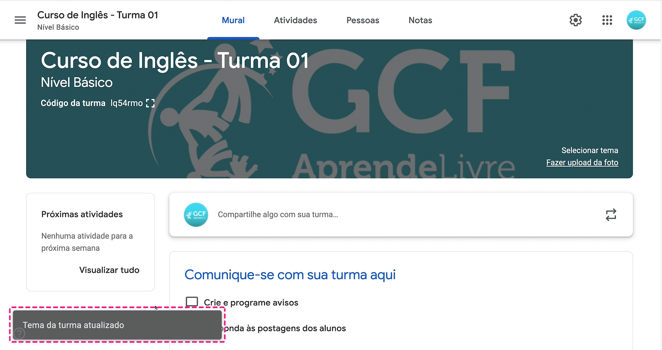 Editar o tema da sua turma no google sala de aula - imagem5